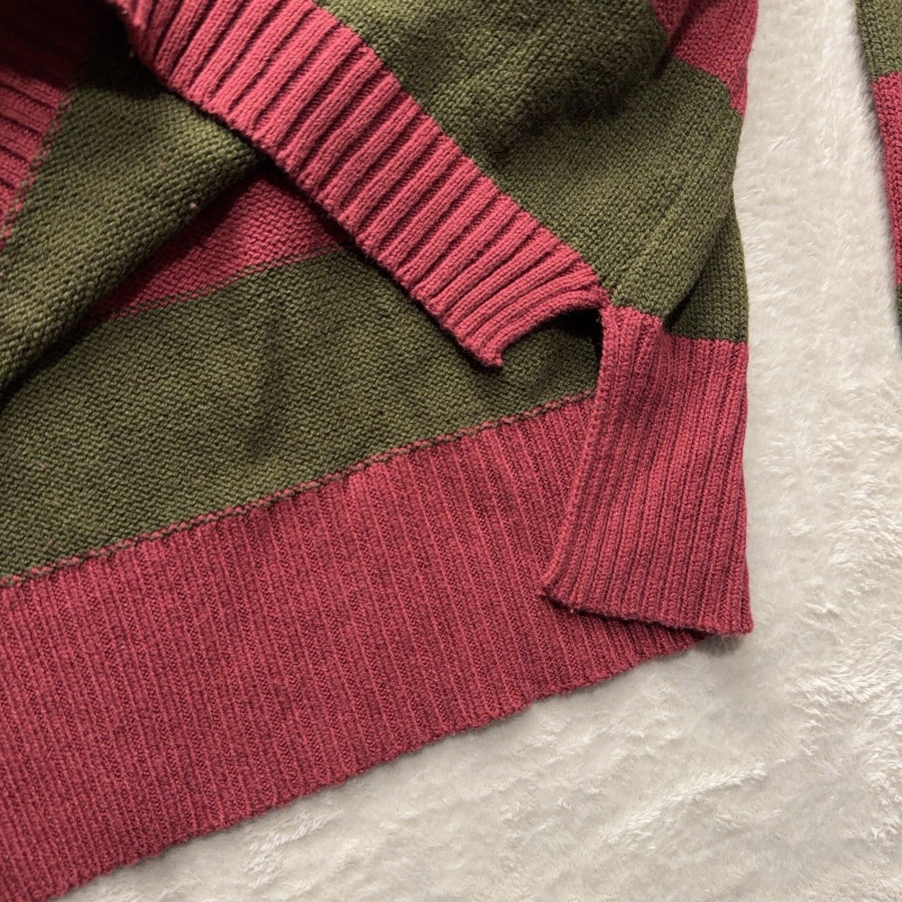 Nightmare On Elm Street Freddy Krueger Striped V Neck Sweater Mens Large Horror - Picture 4 of 10
